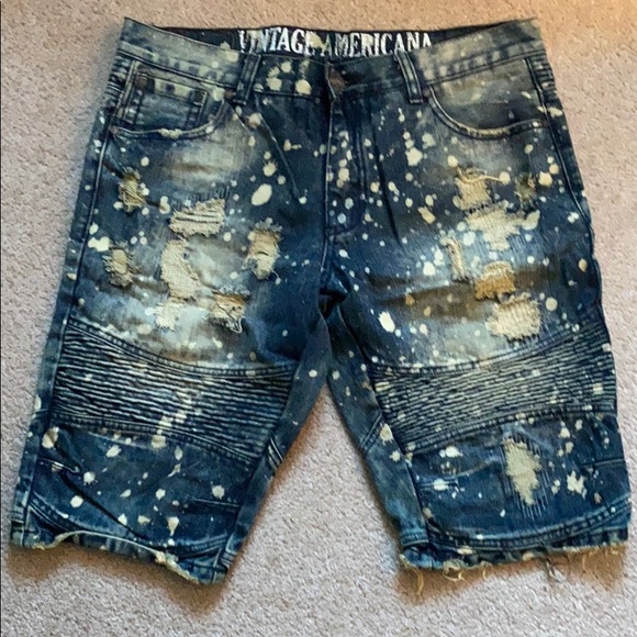 Jean Shorts By Vintage Americana - Picture 1 of 2